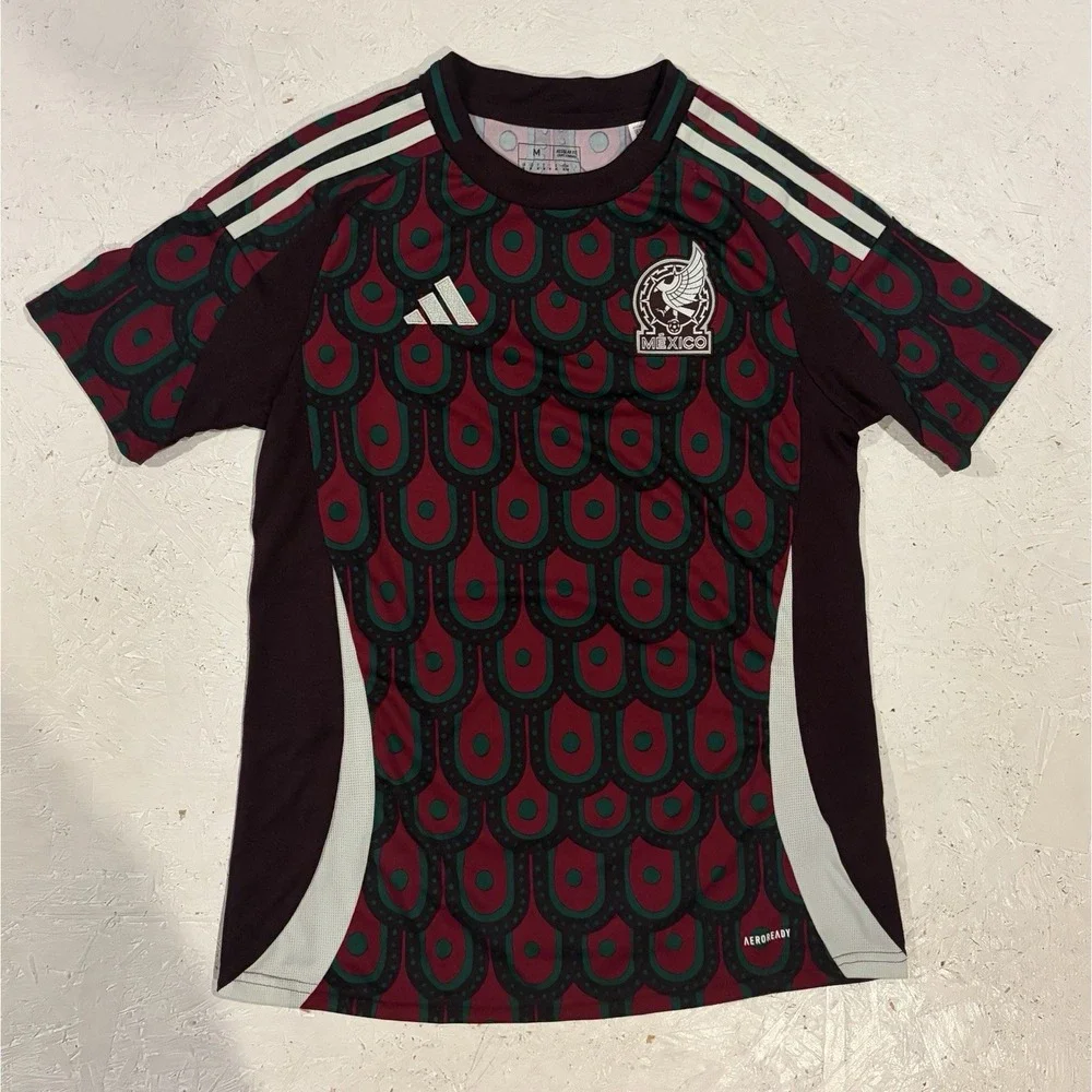 Adidas Mexico 2024 Home Soccer Jersey Authentic Burgundy Womens Medium M IP6363